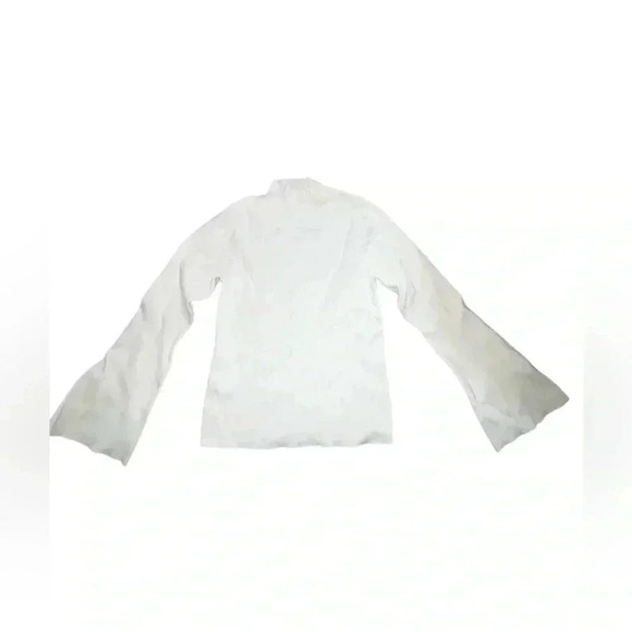 Maeve Anthropologie white knit bell sleeve sweater size large - Picture 1 of 3
